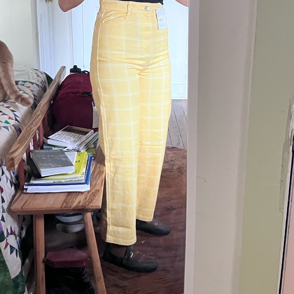 TINY BIG SISTER CHECK BERTA LONG DENIM PANTS